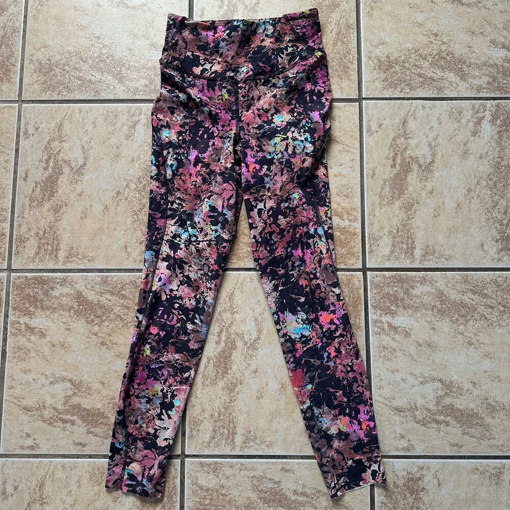 Lululemon Base‎ Pace High-Rise Leggings 25" Stencil Blossom Red Multi Size 4 - Picture 4 of 10